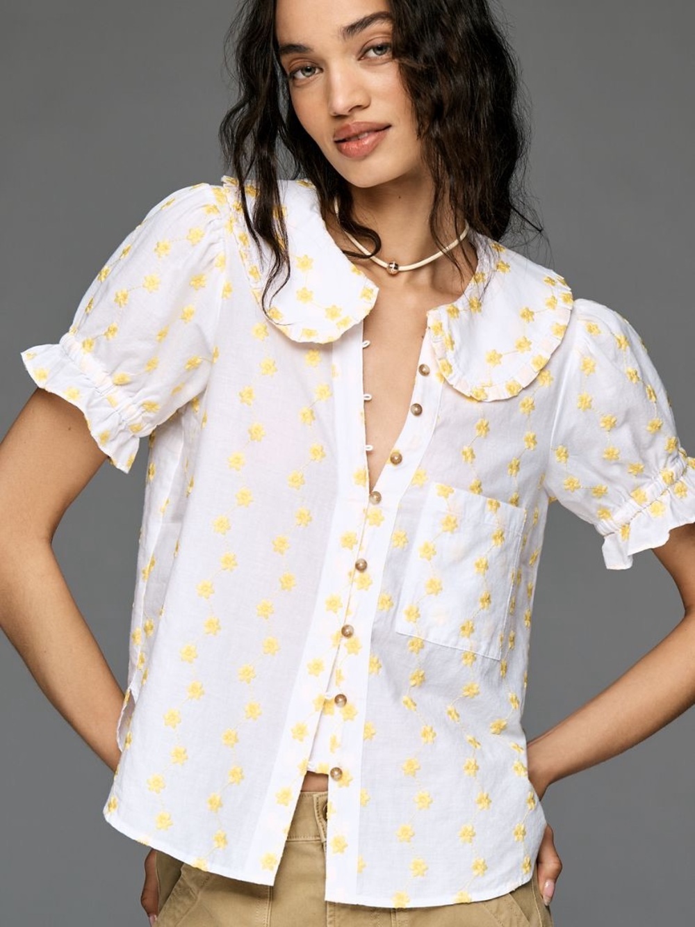 Pilcro Keira Embroidered blouse